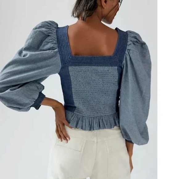 Anthropologie - Love The Label Jean Blouse - Picture 5 of 5